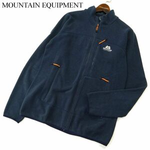 MOUNTAIN EQUIPMENT マウンテン イクイップメント Litmus Jacket★ ロゴ刺繍 裏起毛 ジップ ブルゾン Sz.M　メンズ ネイビー　A3T12794_B#N