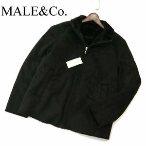 【新品 未使用】 MALE&Co. タカキュー 秋冬 フェイク ムートン ジャケット ブルゾン Sz.L　メンズ 黒　A3T12888_B#N