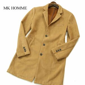 MK HOMME ミッシェルクラン オム 秋冬 フェイク スウェード レザー★ チェスター コート Sz.46　メンズ　A3T12924_B#N