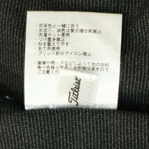 美品★ Titleist タイトリスト 秋冬 ロゴ刺繍 ヘリンボーン柄 長袖 ボタンダウン ポロシャツ Sz.L　メンズ グレー ゴルフ　A3T13001_B#B_画像8