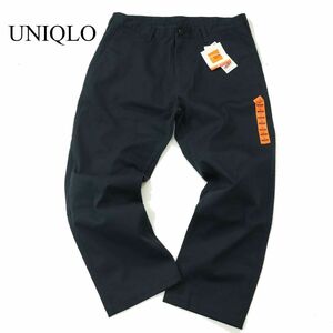 【新品 未使用】 UNIQLO ユニクロ 秋冬 防風 ストレッチ スリムフィット チノ パンツ チノパン Sz.88　メンズ ネイビー　A3B05185_B#Q