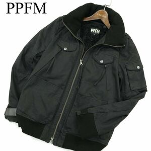 PPFM ペイトンプレイス 秋冬 フード収納★ ボアライナー ミリタリー フィールド ジャケット ブルゾン Sz.S　メンズ 黒　A3T13128_B#N