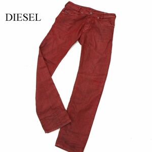 DIESEL ディーゼル 【IAKOP 0830H】 ストレッチ レギュラー スリム テーパード デニム パンツ ジーンズ Sz.30　メンズ 赤　A3B05203_B#R