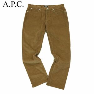 美品★ A.P.C. アーペーセー PETIT NEW STANDARD プチニュースタンダード★ コーデュロイ ストレッチ パンツ Sz.31　メンズ　A3B05241_B#Q