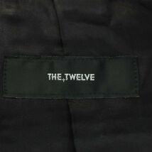 THE TWELVE ザ トゥエルブ 羊革 リアル ラム レザー シングル ライダース ジャケット ブルゾン Sz.48　メンズ 黒　A3T13274_B#N_画像6