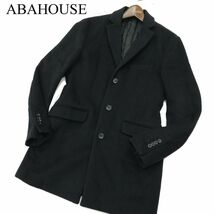 ABAHOUSE アバハウス 秋冬 メルトン ウール★ 中綿 チェスター コート Sz.2　メンズ ネイビー　A3T13273_B#N_画像1