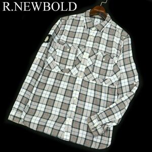 R.NEWBOLD ポールスミス 秋冬 ワッペン★ 長袖 ボタンダウン チェック ネル シャツ Sz.M　メンズ　A3T13333_B#B