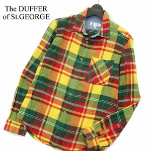 The DUFFER of St.GEORGE ダファー オブ セントジョージ 秋冬 インド綿★ 長袖 チェック ネル シャツ Sz.M　メンズ　A3T13481_B#B