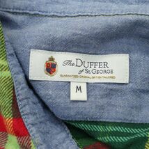 The DUFFER of St.GEORGE ダファー オブ セントジョージ 秋冬 インド綿★ 長袖 チェック ネル シャツ Sz.M　メンズ　A3T13481_B#B_画像5