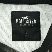 HOLLISTER ホリスター 通年 ロゴ刺繍★ ストライプ スウェット トレーナー Sz.S　メンズ 黒　A3T13534_B#I_画像6