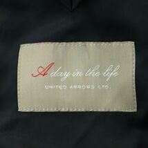 A DAY IN THE LIFE ユナイテッドアローズ 秋冬 ウール★ ブラックウォッチ チェック テーラード ジャケット Sz.L　メンズ 紺　A3T13514_B#N_画像6