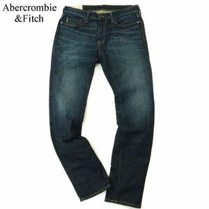 Abercrombie&Fitch アバクロンビー＆フィッチ 加工★ 裏起毛 防風 ストレッチ デニム パンツ ジーンズ Sz.31　メンズ バイク　A3B05304_B#Q