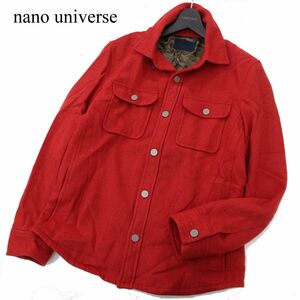 junhashimoto × nano universe ジュンハシモト ナノユニバース 秋冬 ウール★ 長袖 ワーク ネル シャツ Sz.L　メンズ　A3T13771_B#B