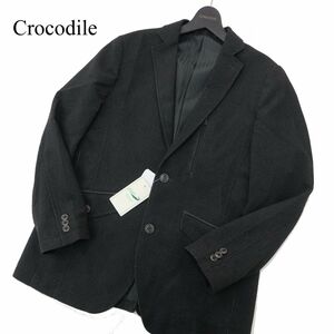 【新品 未使用】 Crocodile クロコダイル 秋冬★ アンコン テーラード ジャケット Sz.M　メンズ グレー 日本製 定価2.6万　A3T13765_B#N