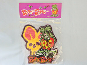 ラットフィンク Rat Fink＆スカルワッペン アメリカン雑貨 ラットフィンク 刺繍ワッペン MOONEYES 廃盤 長期保管