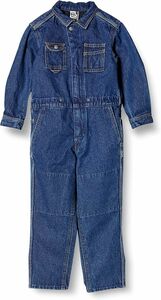 新品 インディゴ L チャムス CHUMS キッズ ジャンプスーツ Kid's Jump Suit オーバーオール カバーオール つなぎ アウトドア キャンプ 34