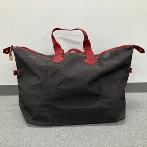 H025-I58-466 YVES SAINT LAURENT イヴサンローラン YSL ボストンバッグ ブラウン ブラック レッド 旅行 大容量