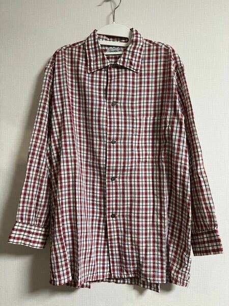 60's vintage shirts サイズM チェック柄　シャツ　古着