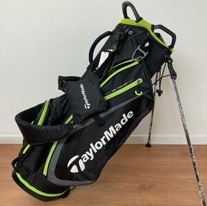 新品 TaylorMade/テーラーメイド セレクトプラス スタンドキャディバッグ 9型 47インチ対応 JJJ45 黒緑 ゴルフバック