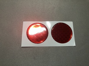 新品・即決・送料￥63円～・リフレクタータイプの樹脂ステッカー２枚セット・円形