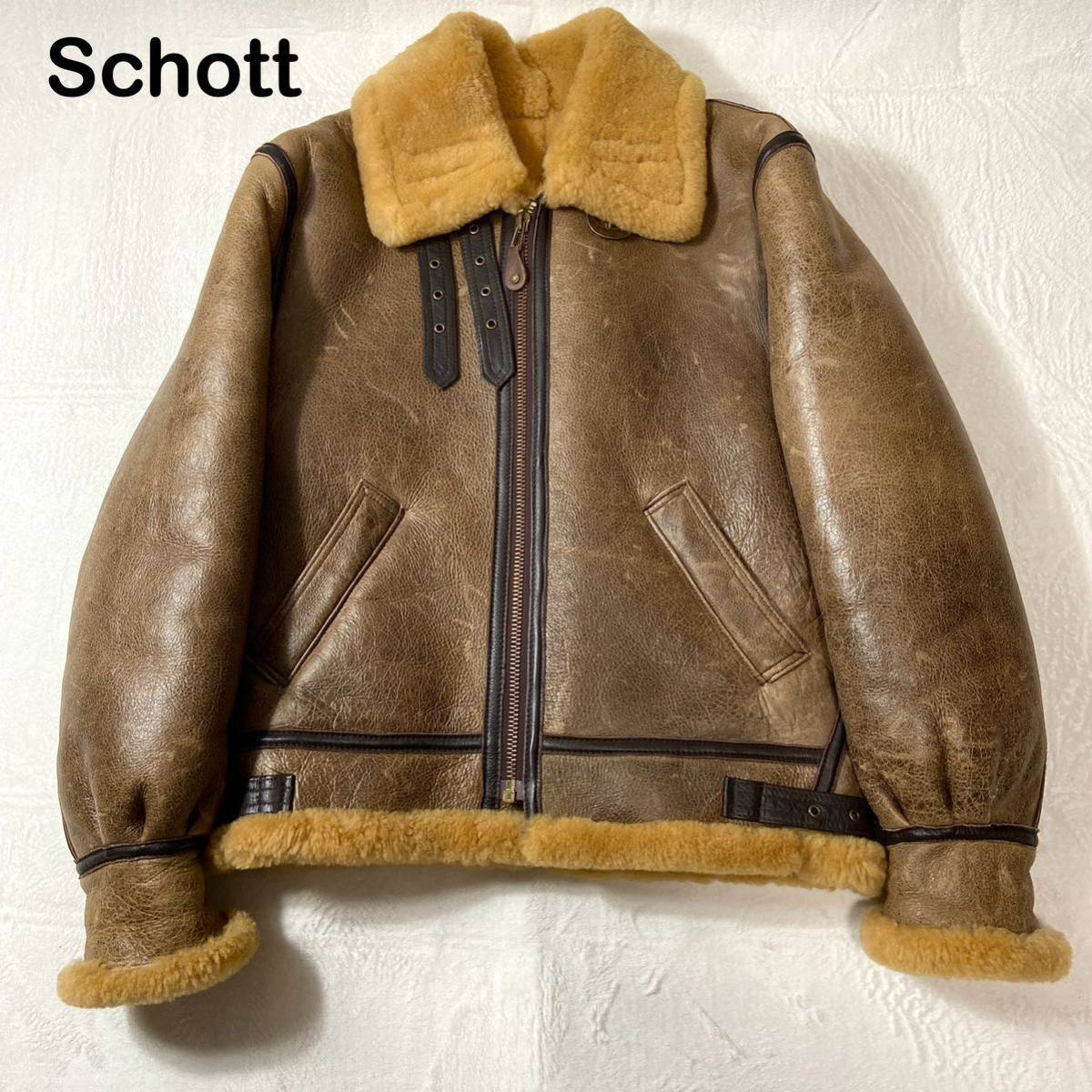 Yahoo!オークション -「schott b-3」(Mサイズ) (フライトジャケット)の
