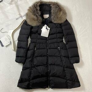 領収書・完備品　☆極美品☆ MONCLER HIRONDELLE ブルーフロストフォックス　ダウンコート　レディース