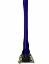 エッフェル塔 花瓶 特大 約50cm (約20インチ) コバルトブルー アートガラスブルー ガラス シャナハン つぼみ ミント インテリア_画像1