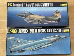 エレール Lockheed F-104 G/TF-104 G, AMD Mirage III C/B 合計2機セット 1/72 Heller