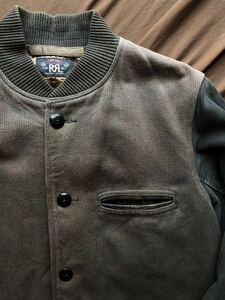 【傑作】RRL THOMPSON WORK JACKET ダブルアールエル モールスキン レザー パイピング ワーク ジャケット 化石 炭鉱 ラルフローレンM