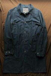 【傑作】極美品 RRL LANSING INDIGO SHOP COAT ダブルアールエル インディゴ ショップコート アトリエ コート ラルフローレン M