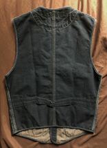 【傑作】極美品 RRL REYNOLDS WABASH VEST ダブルアールエル ウォバッシュ ワバッシュ インディゴ デニム ワーク ストライプ ベスト S_画像5