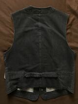 【傑作】RRL DARK INDIGO STRIPE VEST ダブルアールエル ストライプ インディゴ ブラウンズビーチ ビーチクロス ベスト M_画像4