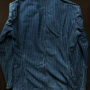 【傑作】極美品 RRL WABASH STRIPE SPORTS COAT ダブルアールエル ウォバッシュ ワバッシュ インディゴ ストライプ ジャケット XSの画像6