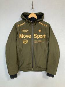 ★DESCENTE デサント MoveSport ムーブスポーツ EKS+THERMO ZIPパーカ S オリーブグリーン ZIPジャケット ウインドブレーカー サーモ