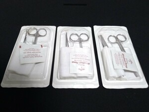 ☆ 米軍放出品 ジャンク品 Medline（メドライン）Suture Removal Kit E* Kits DYNJ07254A ハサミ・ピンセット・ガーゼ ３個セット