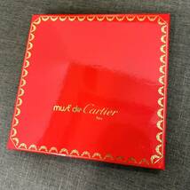 8775★1円 イタリア製 カルティエ must de Cartier マストライン 総柄 大判 シルクスカーフ ストール ブルー系 難あり 訳あり 青色 水色_画像8