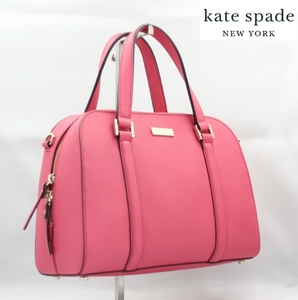 【極美品】ケイトスペード KATE SPADE 2WAY ショルダーバッグ ハンドバッグ レザー ピンク /YB レディース１円