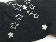 【ANNA SUI】(NO.0894) アナスイ ソックス　靴下　クルー丈　ブラック　星柄　未使用　23-25cm_画像5