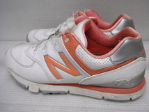 NEW BALANCE ニューバランス WGB574WC ダイヤル式スパイクゴルフシューズ ホワイト×ピンク 25.5cm 定形外郵便全国一律710円 J15-A_画像4