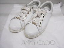 JIMMY CHOO ジミーチュウ 星 スタッズ レザー スニーカー ホワイト 36 約23cm スター 靴 定形外郵便全国一律710円 J15-A_画像1
