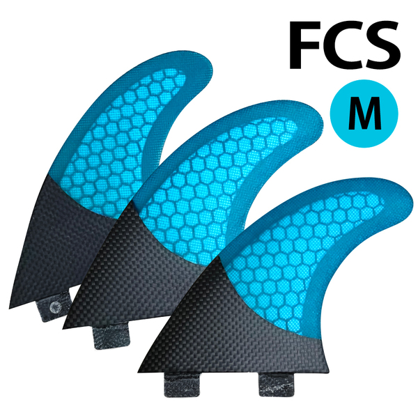 新品送料無料★FCSトライフィン3枚セットMEDIUMサイズ M5/G5/PC5/AM2 パフォーマー カーボン ハニカムコア ファイバーグラス サーフボード