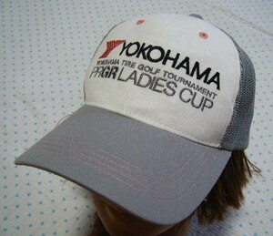 YOKOHAMA TIRE GOLF TOURNAMENT *PRGR LADIES CUP~ Golf for mesh cap light gray series size F/55~60.6 panel specification @ not for sale 