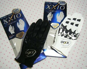 ゼクシオ　XXIO　ゴルフ用高機能高性能グローブ・左手装着用手袋　色違2枚セット　ZEROプレテクノロジー　サメ肌グリップ仕様　定価4,400円