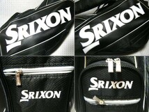 スリクソン　SRIXON/DUNLOP　ゴルフ用軽量キャディバッグ・カートバッグ　黒色　サイズ 9.0型/2.9kg/47in対応　５分割口枠/ポケット7カ所_画像6