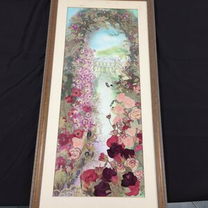 フラワーアート　押し花アート　額入り　長期保管現状品　　TH11.039