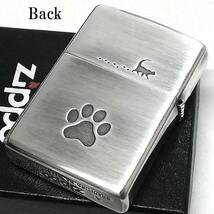 ZIPPO かわいい ライター キャットポー ねこ シルバー 両面加工 猫 銀 おしゃれ ネコ 女性 レディース メンズ ギフト プレゼント_画像3