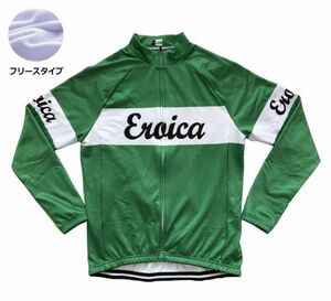 新品 長袖 裏起毛 サイクルジャージ レトロデザイン No10 XXL イタリア フルジップ ウェア メンズ サイクリング フリース ロードバイク MTB