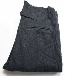 Johnbull (ジョンブル) Hi-Back Style Wool Trousers / ハイバックスタイル ウールトラウザー 美品 ブラック size S / ワークパンツ