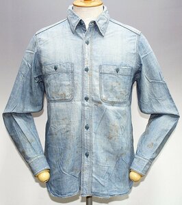 JELADO (ジェラード) Naval Shirts Vintage Finish / ナバルシャツ ヴィンテージフィニッシュ CT11109 美品 フェイドインディゴ size L