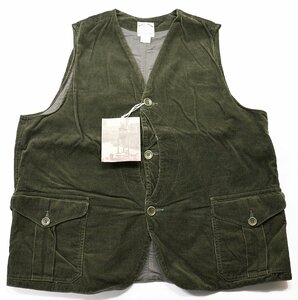 Workers K&T H MFG Co (ワーカーズ) Cruiser Vest - Corduroy / クルーザーベスト コーデュロイ 未使用品 オリーブ size 42(XL)